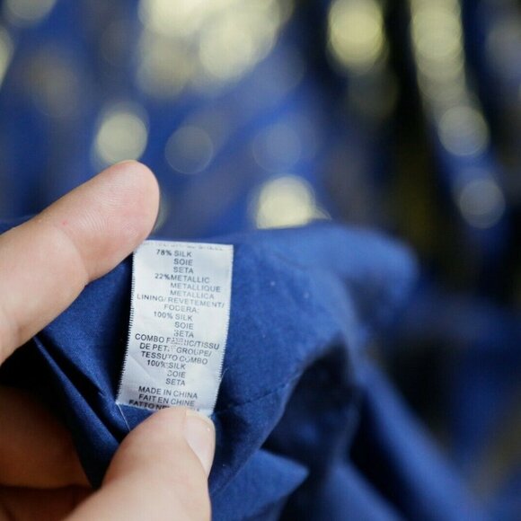 Halston  Heritage Silk and Gold Metallic Top - Picture 10 of 10